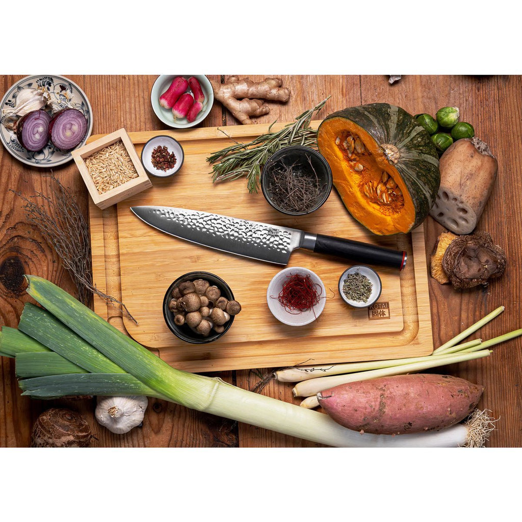 Gyuto (koksmes) met bamboe Saya en bamboedoos - 200 mm lemmet - DRIVURA™