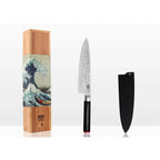 Gyuto (koksmes) met bamboe Saya en bamboedoos - 200 mm lemmet - DRIVURA™