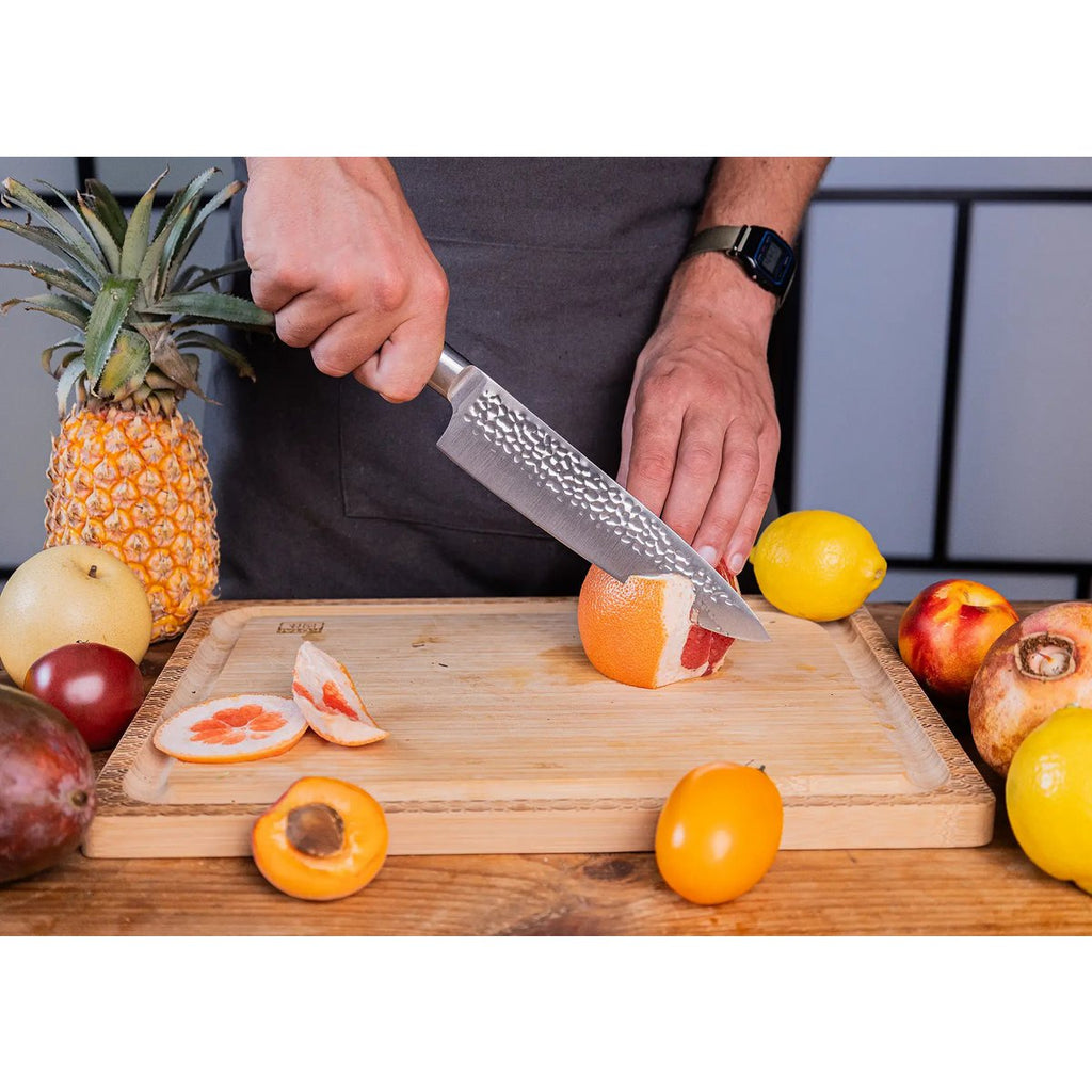 Gyuto (koksmes) met bamboe Saya en bamboedoos - 200 mm lemmet - DRIVURA™