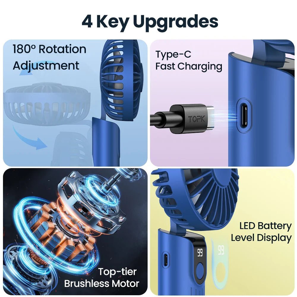 USB Rechargeable Mini Portable Fan - DRIVURA™