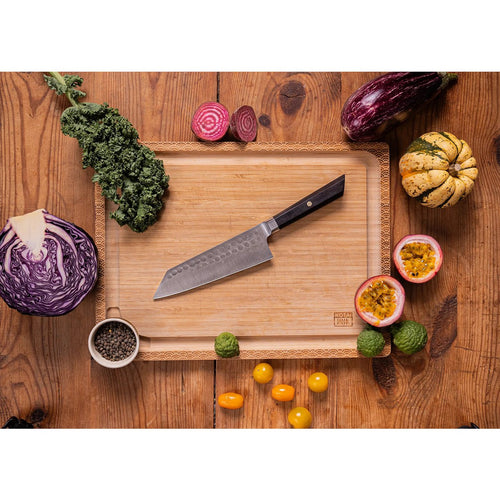 Bunka Santoku met bamboe Saya en bamboedoos - 170 mm lemmet - DRIVURA™