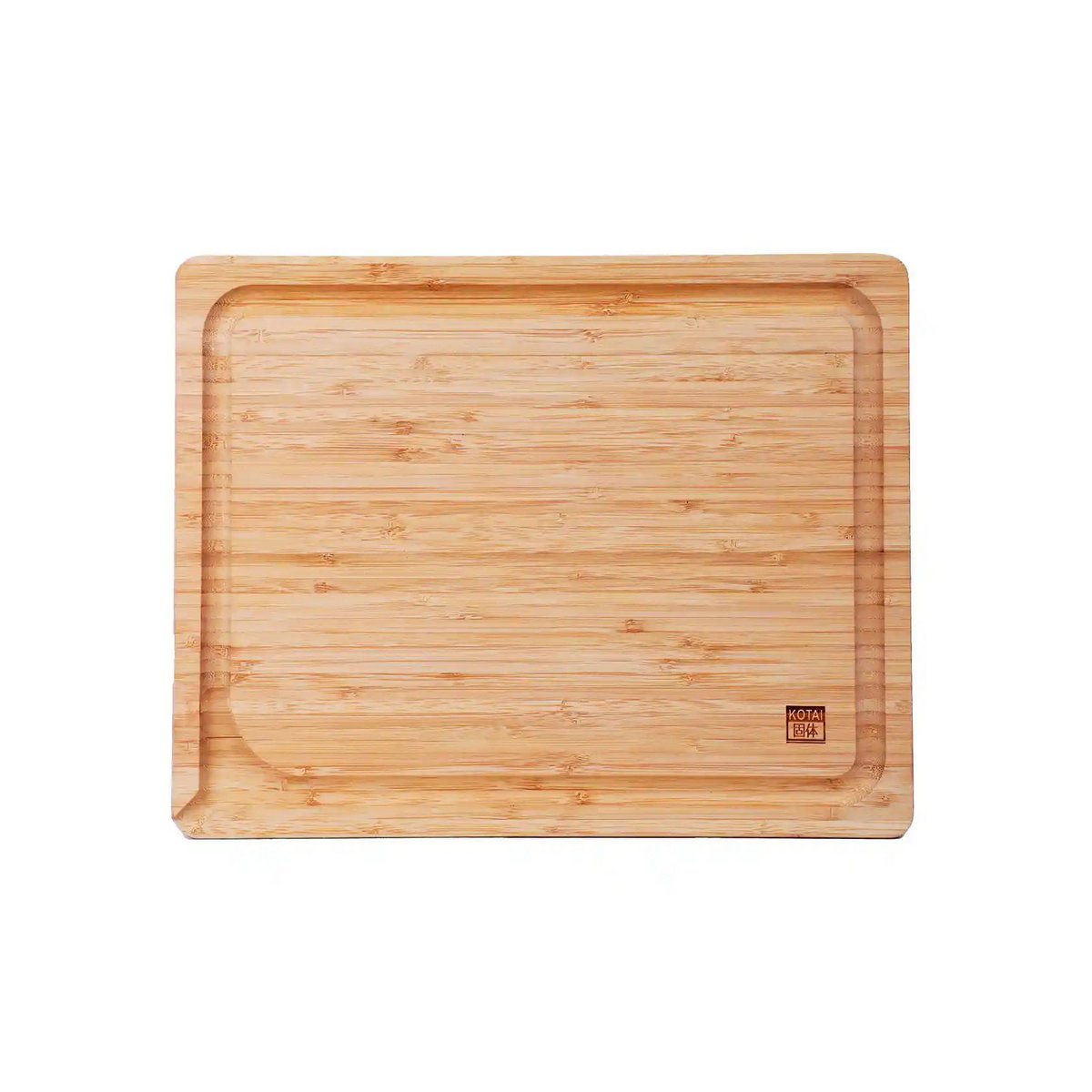 KOTAI bamboe snijplank met sapgroef en verborgen handvatten - 40 x 30 x 2 cm - DRIVURA™